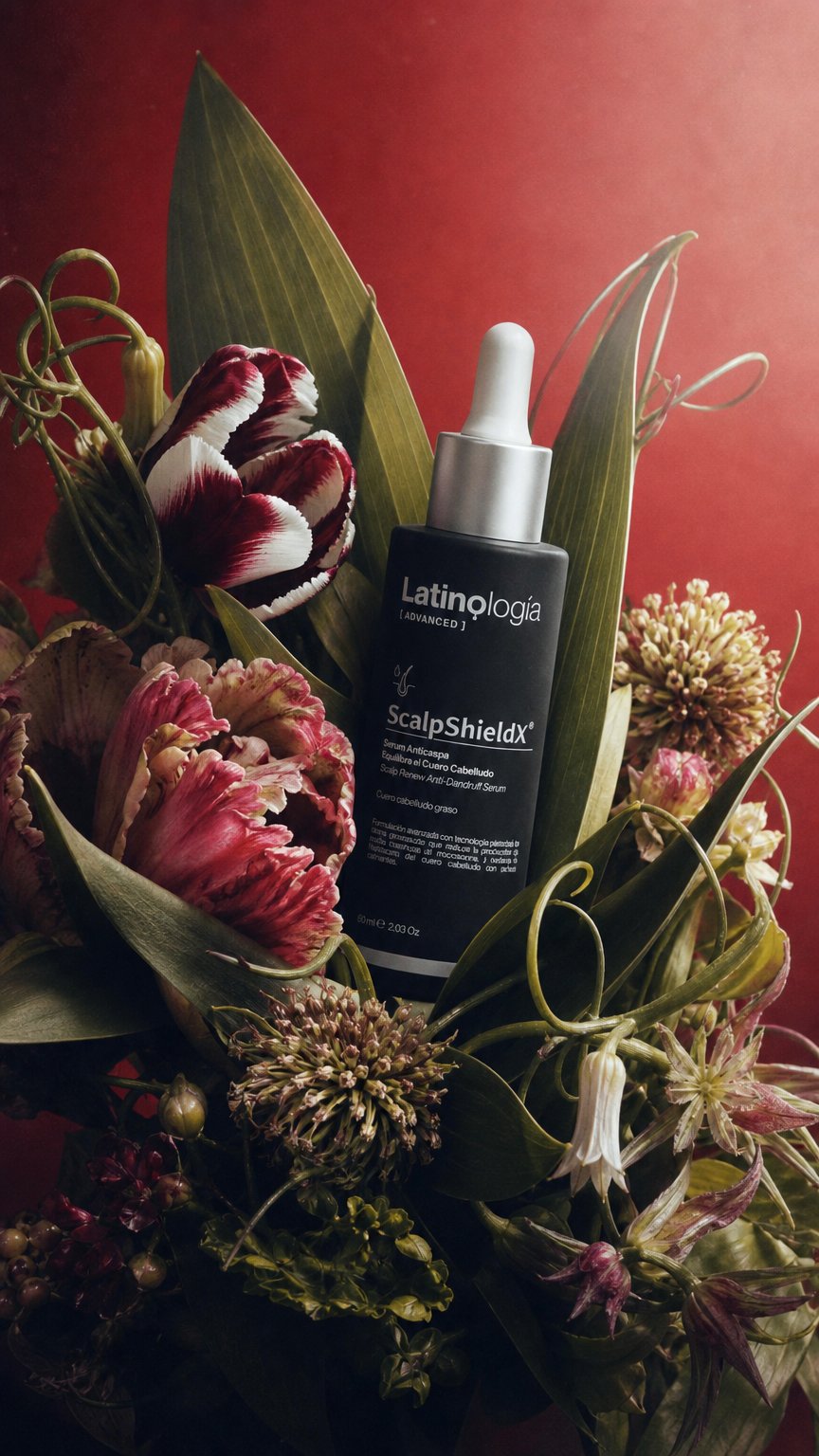 AI product shot of ScalpShieldX: Serum Anticaspa