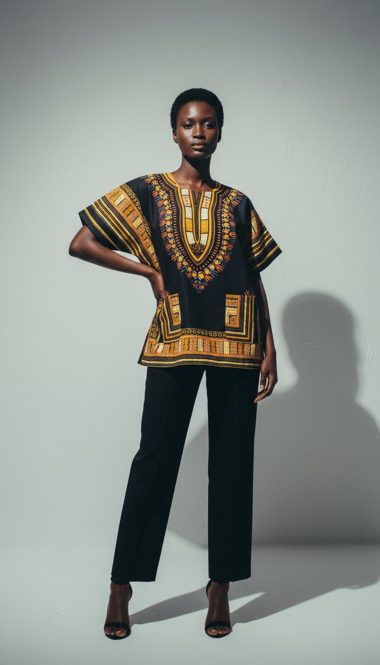 AI product shot of Dashiki Top 8