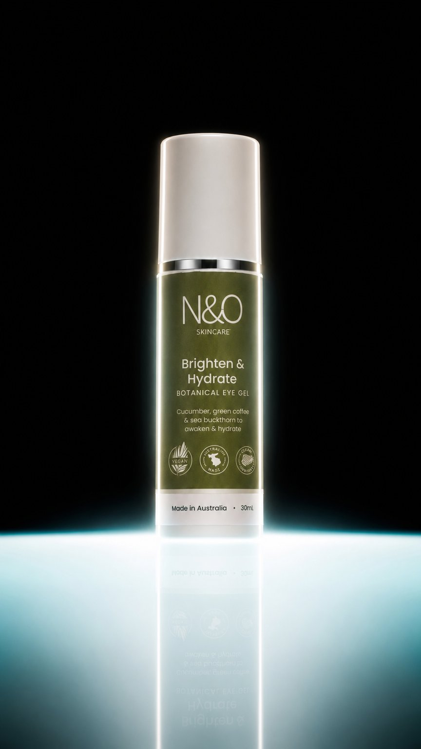AI product shot of Brighten & Hydrate Botanical Eye Gel