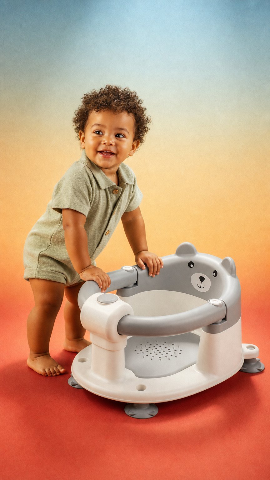 AI product shot of Baby Bath Seat