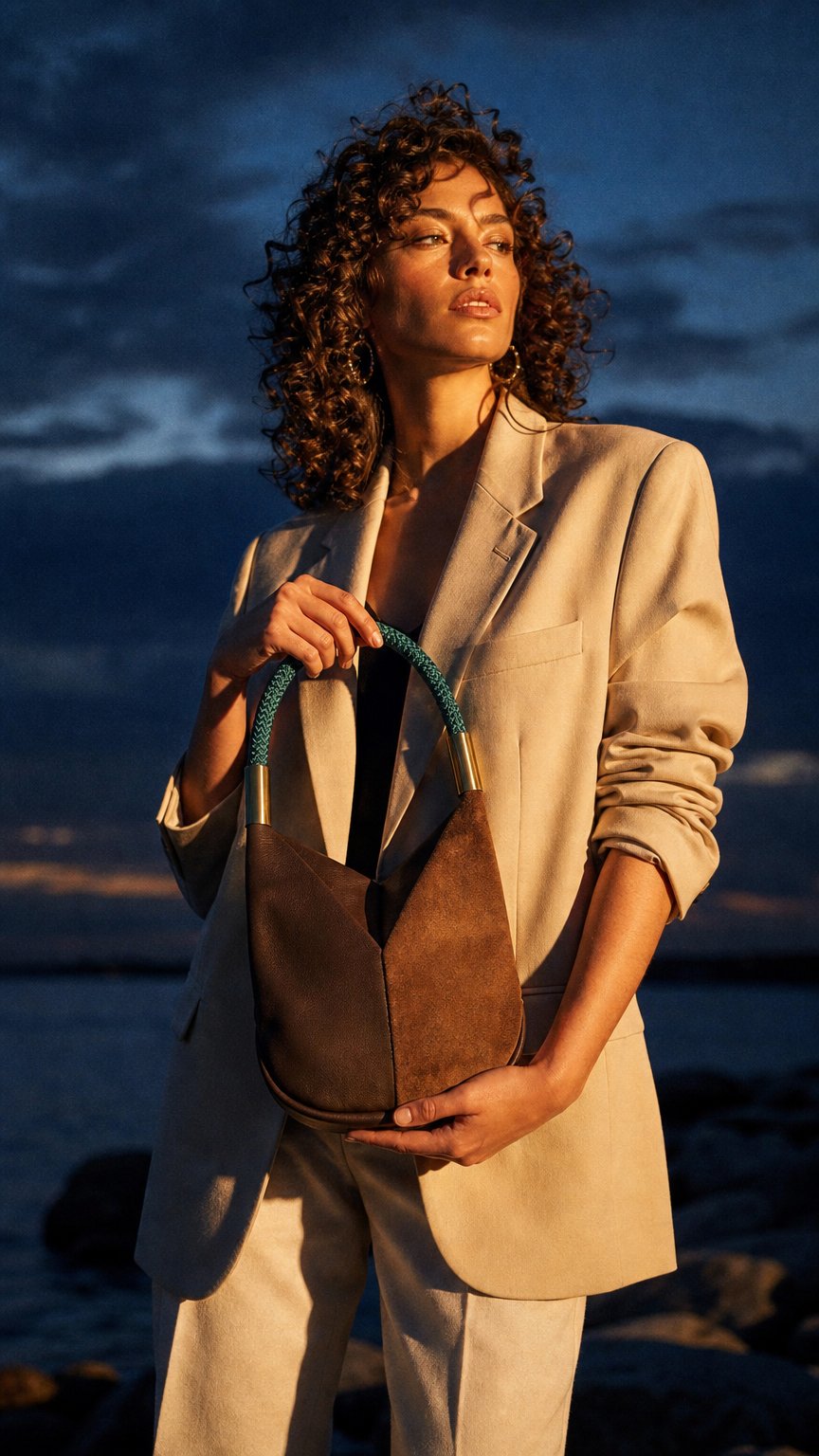 AI product shot of Original Wildwood Bag // Large in Brown Leather