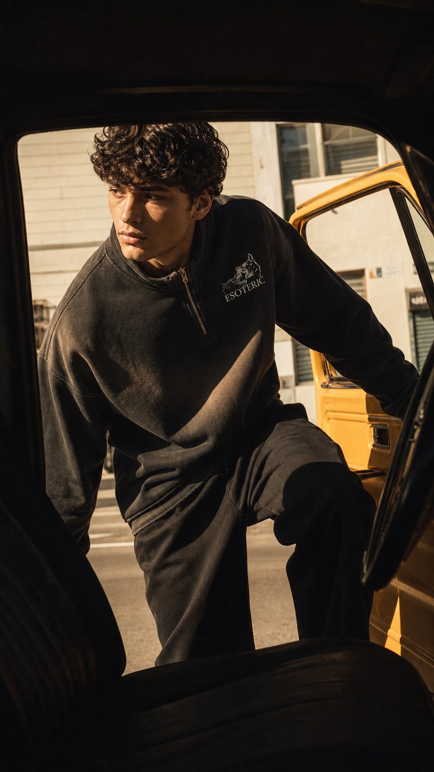 AI product shot of Raw Edge Quarter-Zip