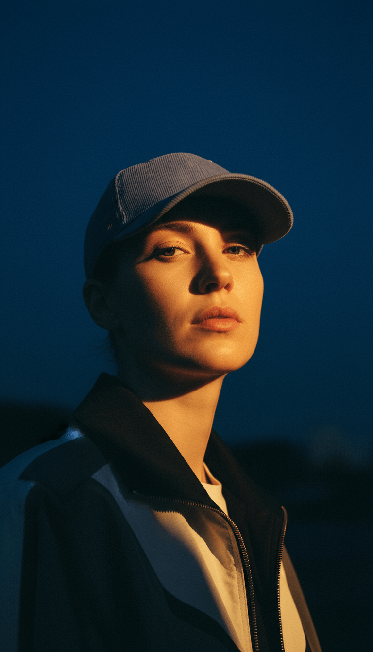 AI product shot of Organic cord baseball cap