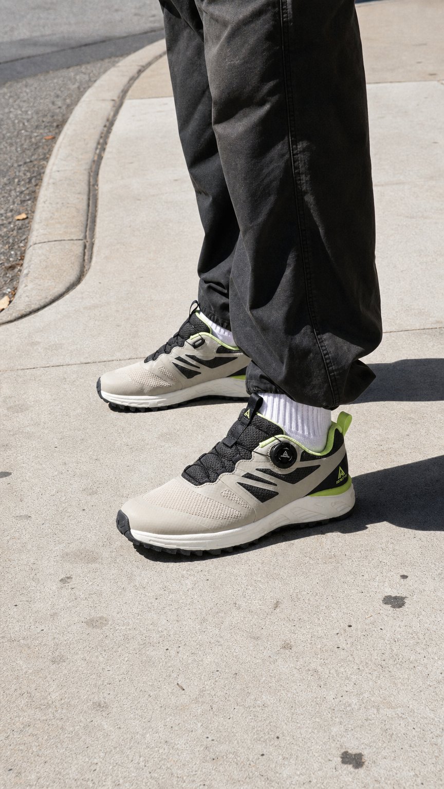 AI product shot of Incaltaminte alergare trail Humtto barbati