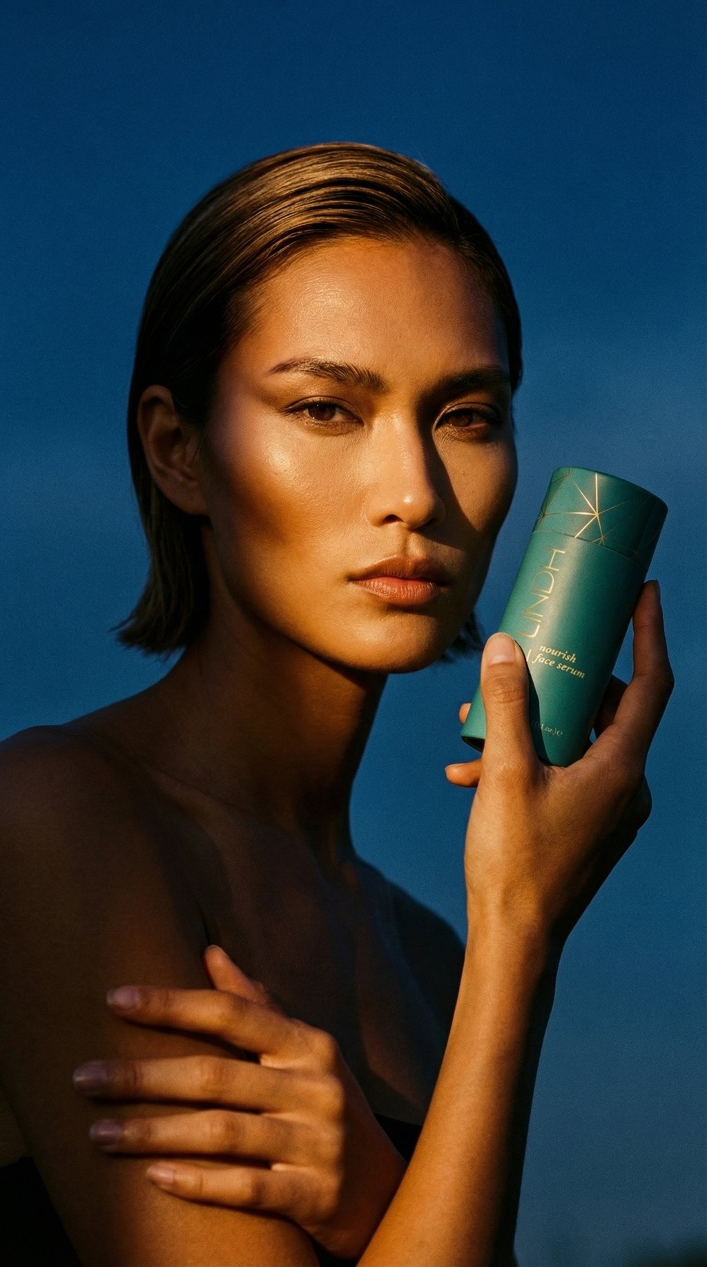 AI product shot of NOURISH FACE SERUM for extra boost