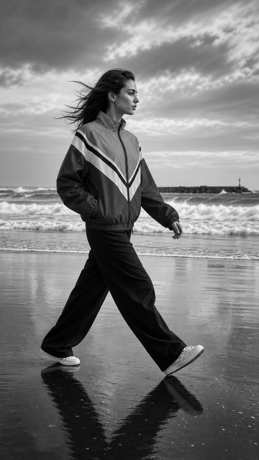 AI product shot of SLX Youth & Adult Synthwave Windbreaker