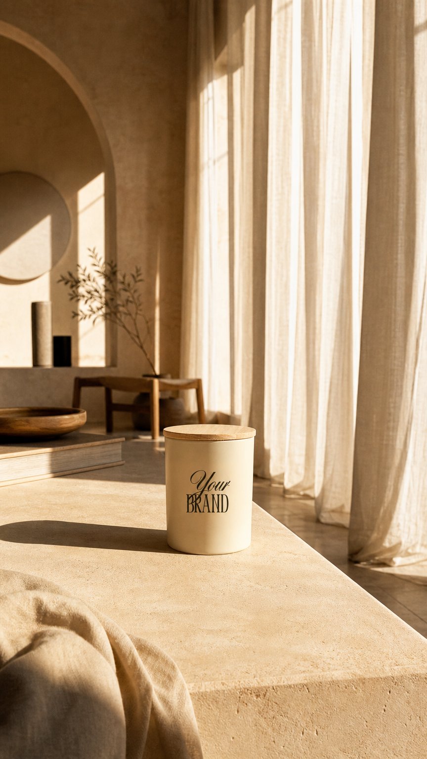AI product shot of Custom Travel Candles, 3.5 oz (Minimum 36)