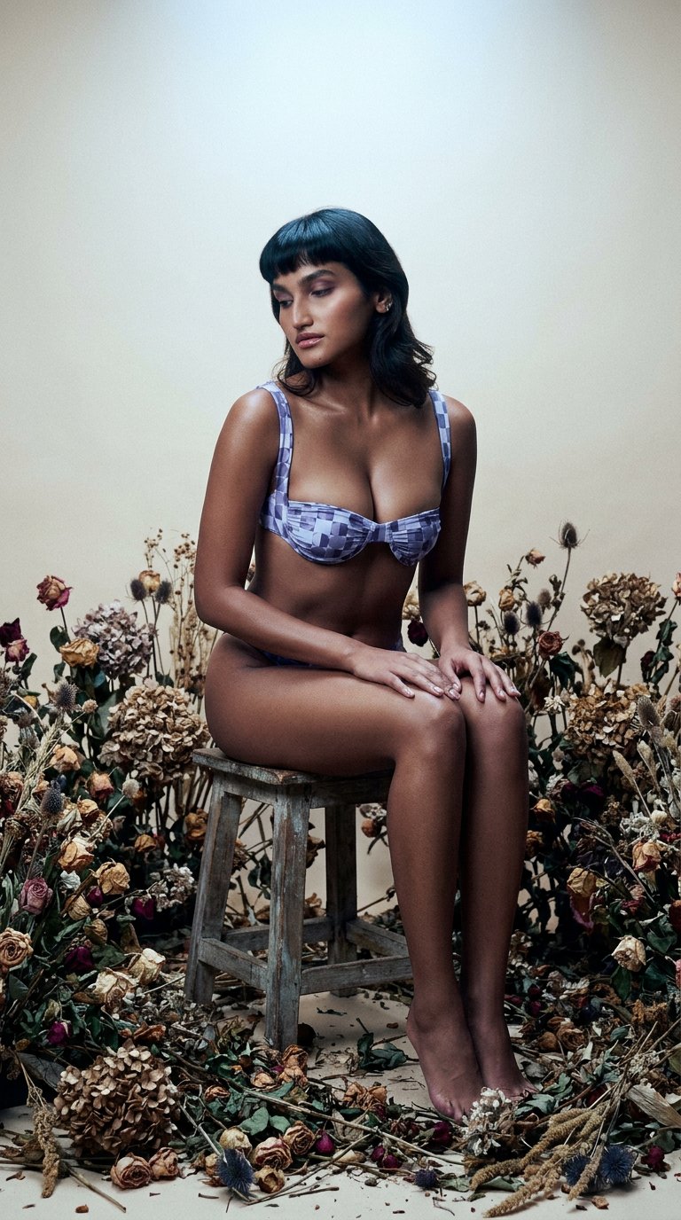 AI product shot of Stevie's Geo Underwire Bikini Top