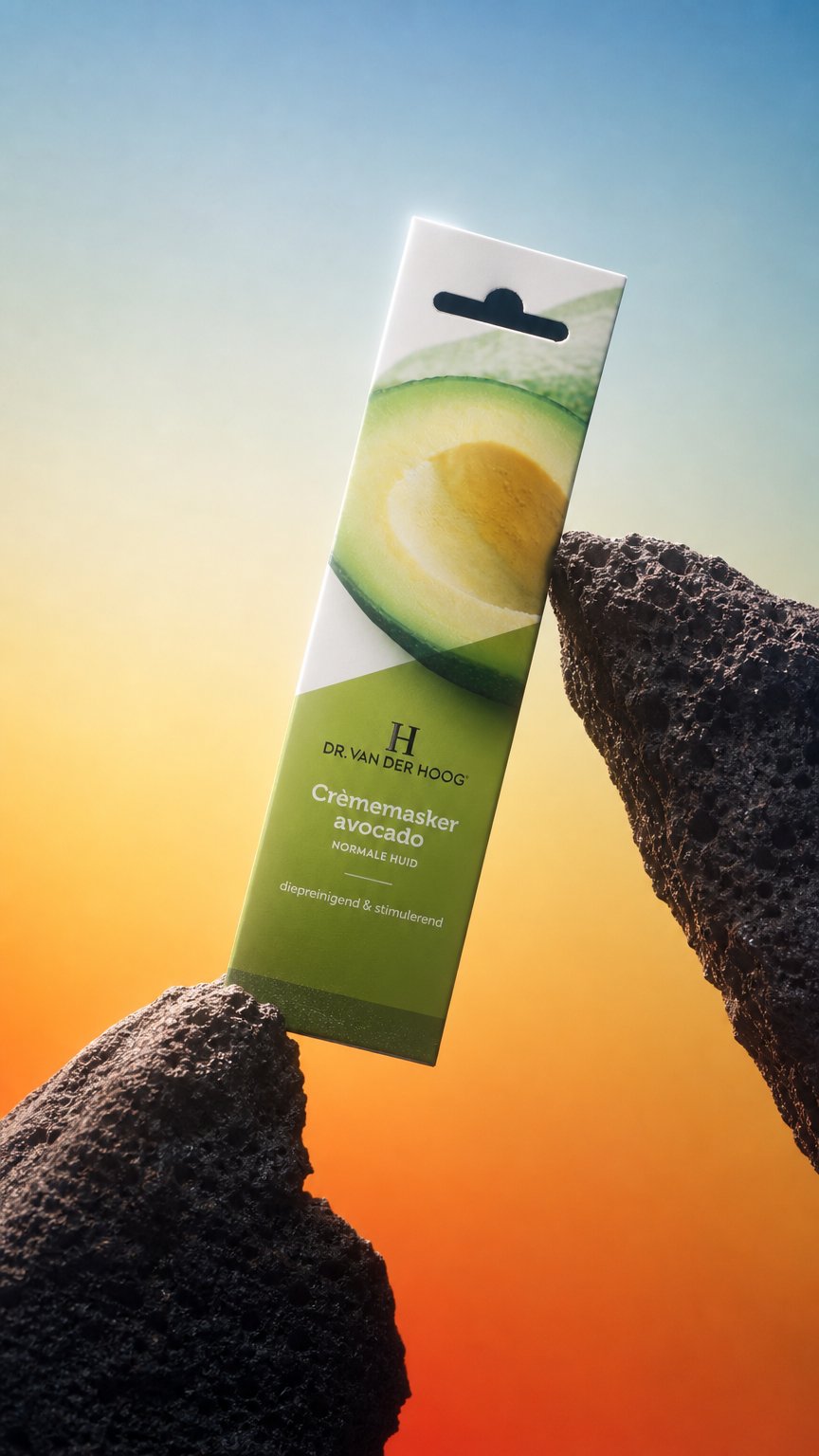 AI product shot of Crèmemasker avocado