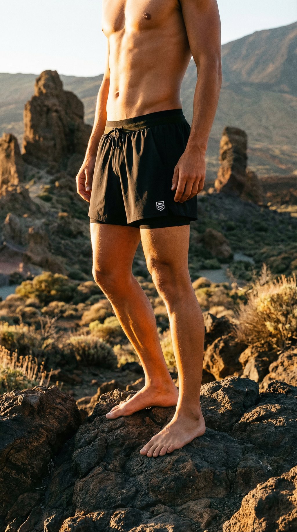 AI product shot of Eaze Technical No-Chafe Short