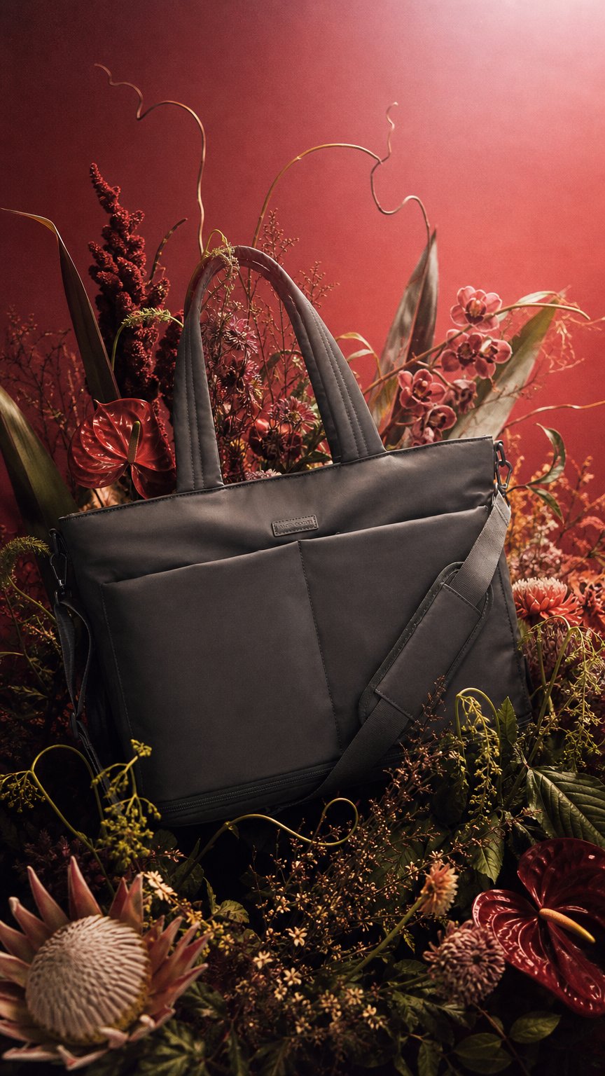AI product shot of Tate Expandable Tote | Work, Travel And School Bag - Slate