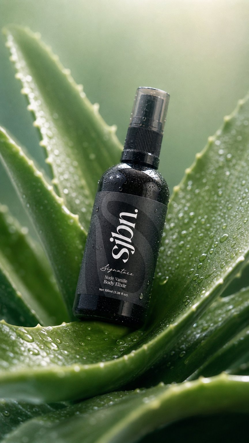 AI product shot of Nude Vanille Body Elixir