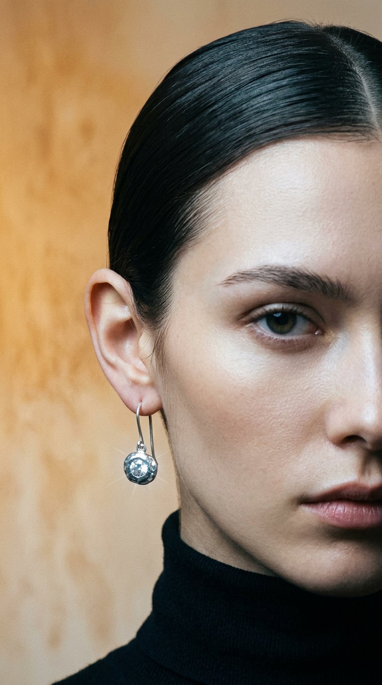 AI product shot of Duality Earring