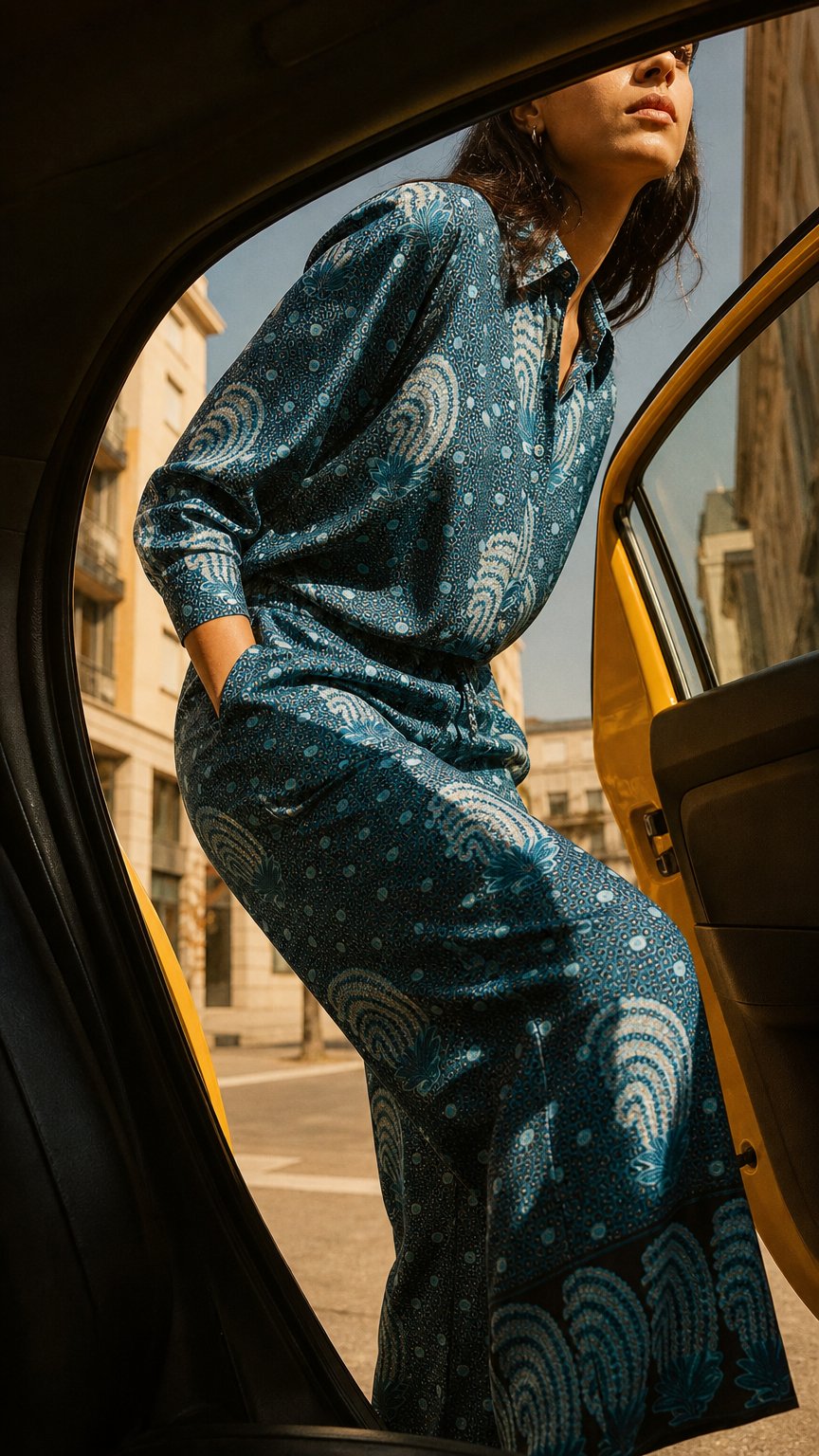 AI product shot of Hannah Artwear Azra Pant Tide Indigo