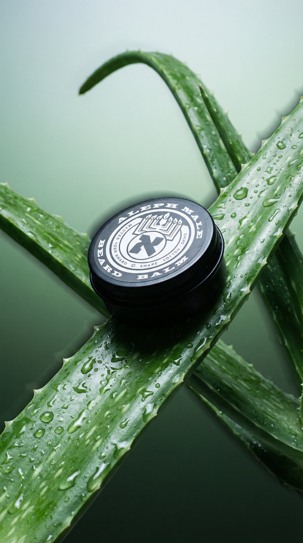 AI product shot of Cedar Beard Balm