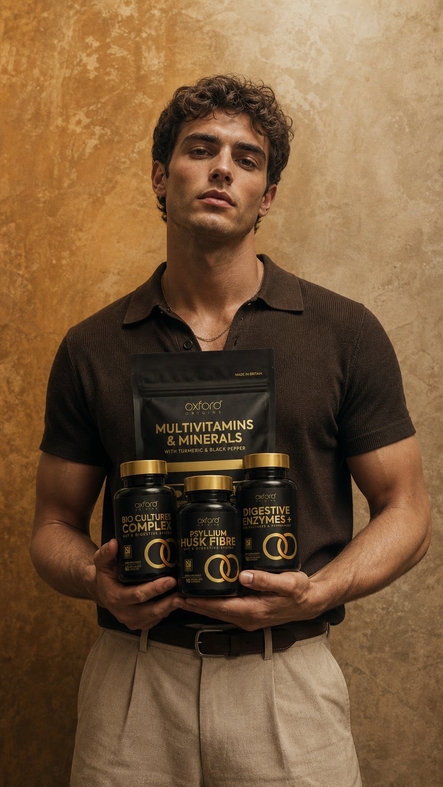 AI product shot of Gut Health Starter Pack | 1.5 Month Supply