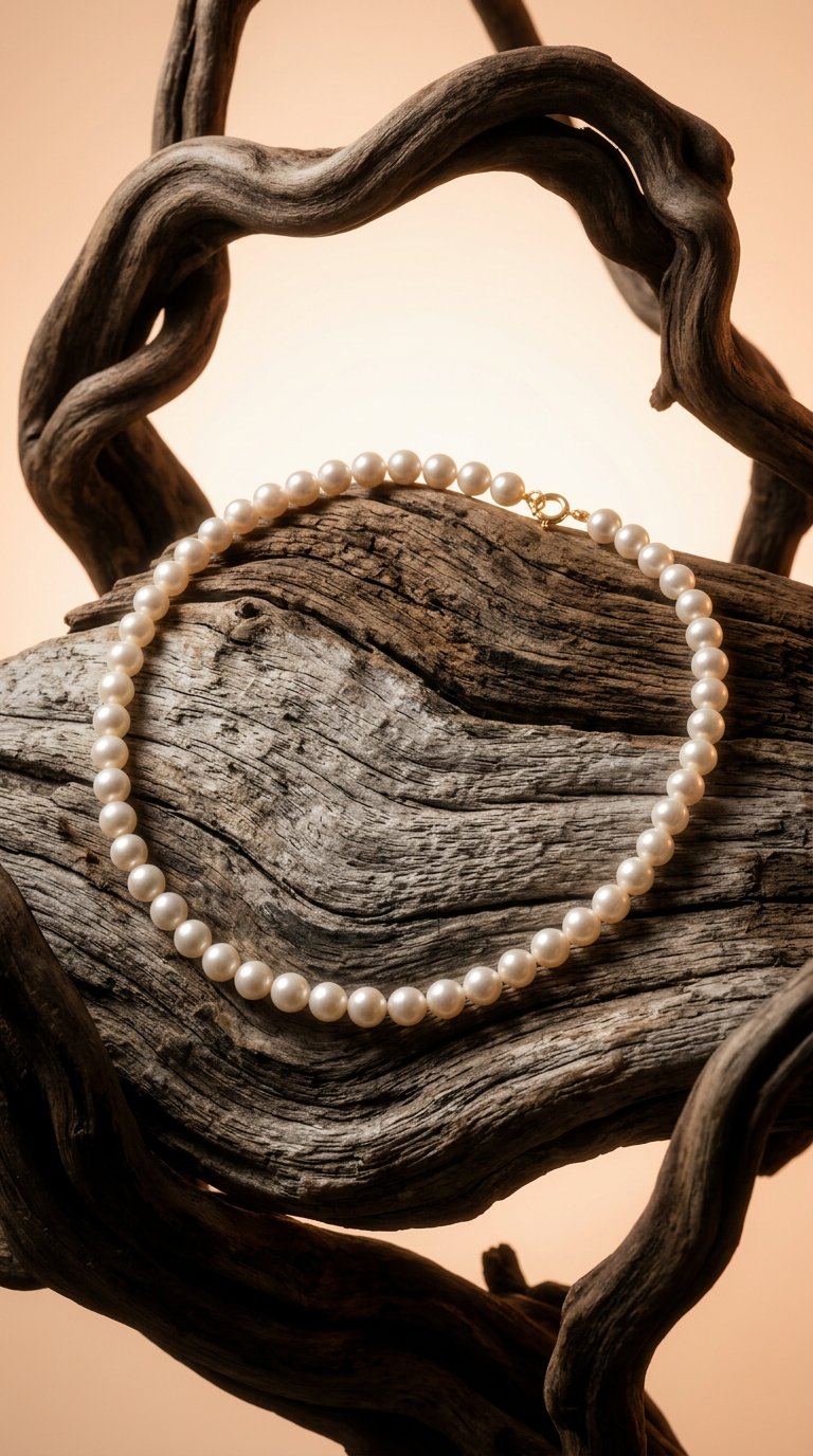 AI product shot of Born With Pearls - Necklace