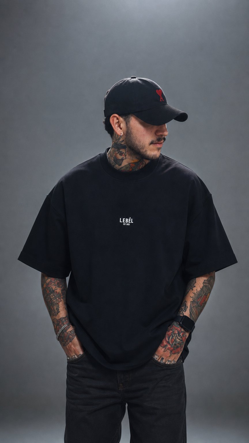 AI product shot of Signature Tees - Black (Non-Metal)