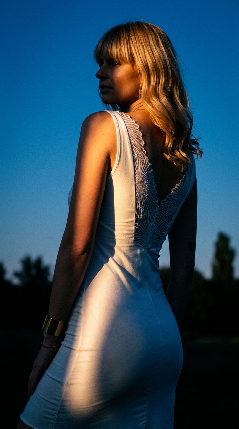 AI product shot of Amelia koszulka nocna z koronką na szerokich ramiączkach - kremowa