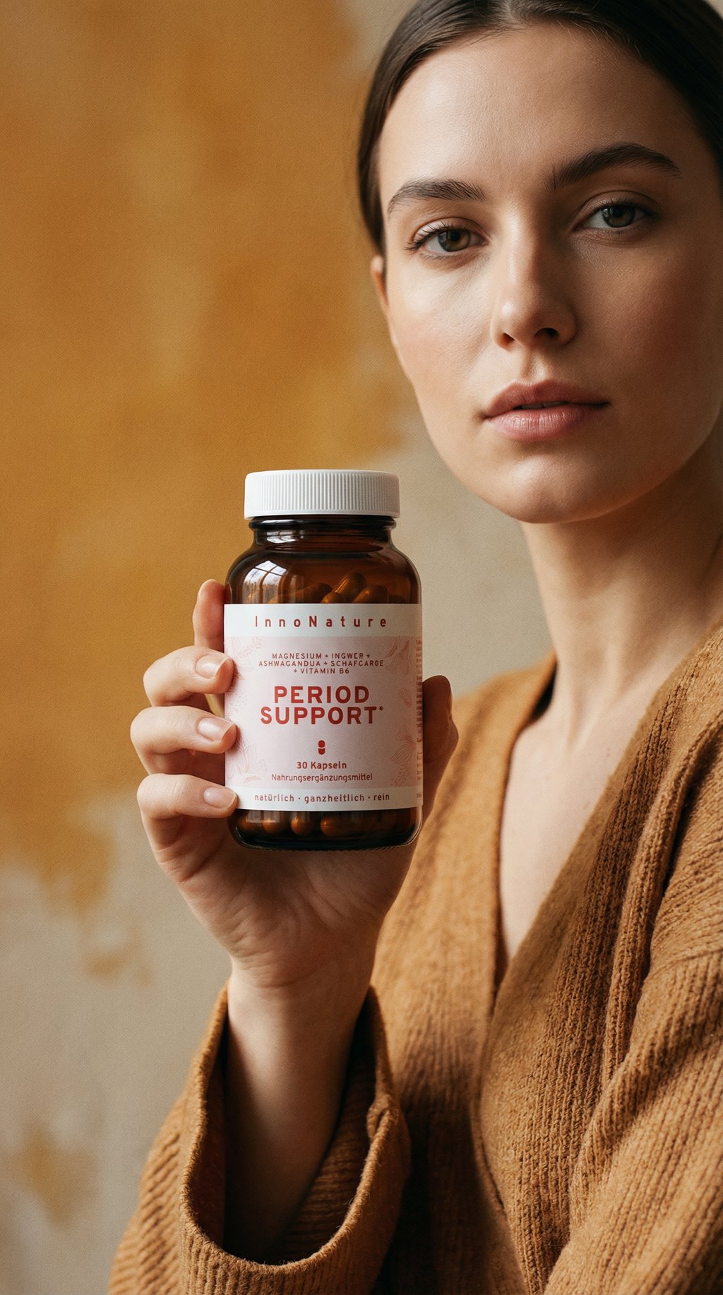 AI product shot of Period Support* Kapseln