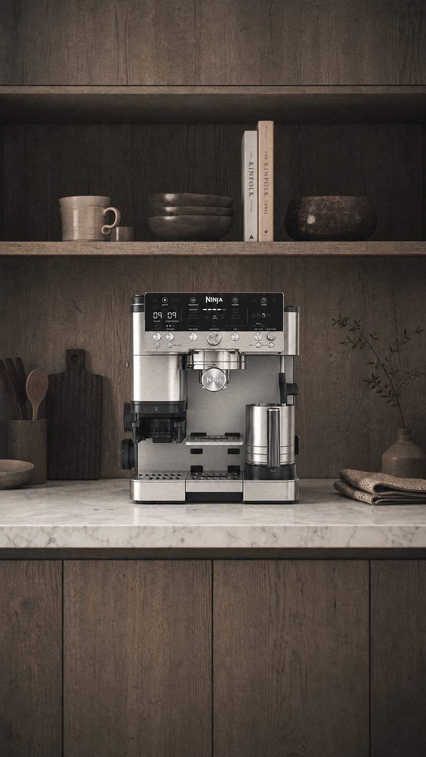 AI product shot of Ninja Luxe Café Premier Espresso Machine