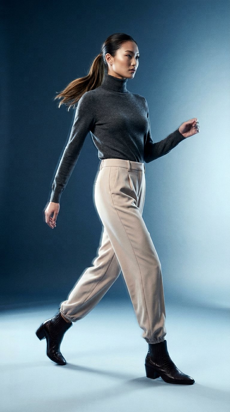 AI product shot of Pants with drawstring
