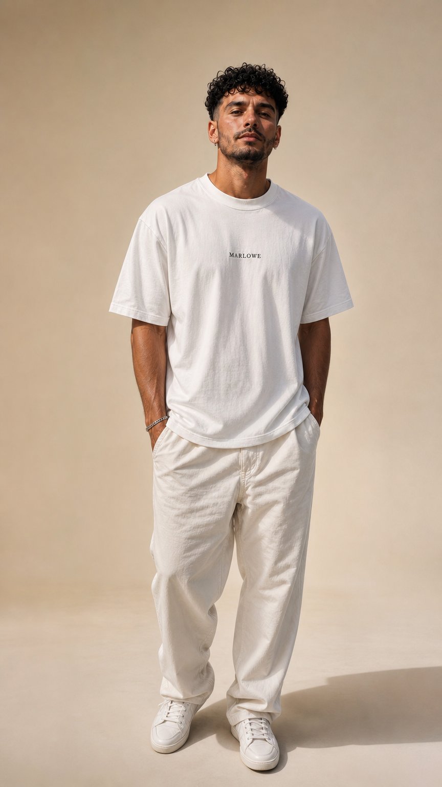 AI product shot of THE CORE TEE IVORY