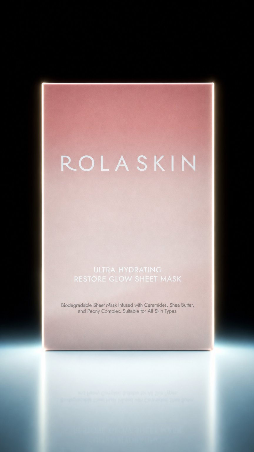 AI product shot of Ultra Hydrating Glow Sheet Mask