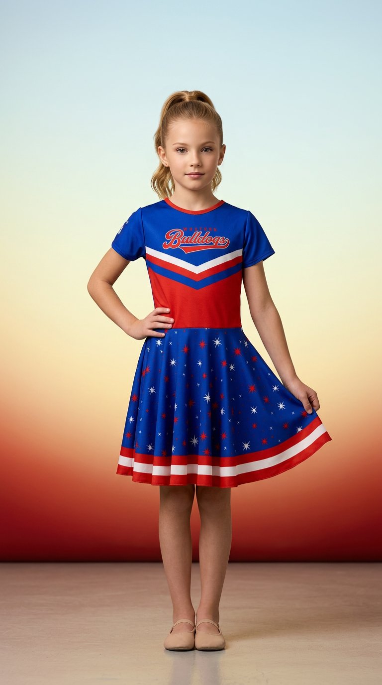 AI product shot of AFL Western Bulldogs 'Superstar' Dress