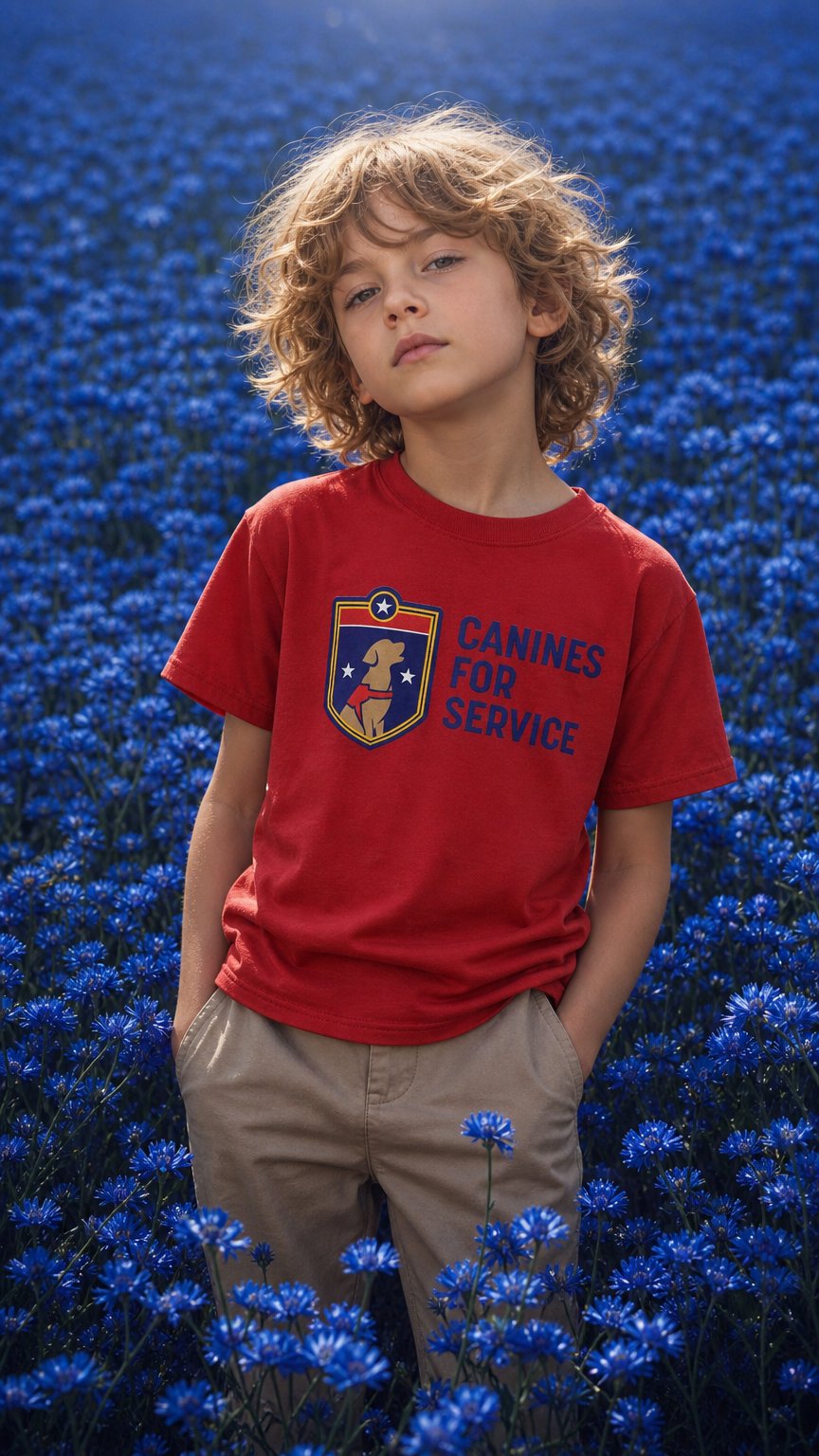 AI product shot of Canines for Service Youth Short Sleeve T-Shirt