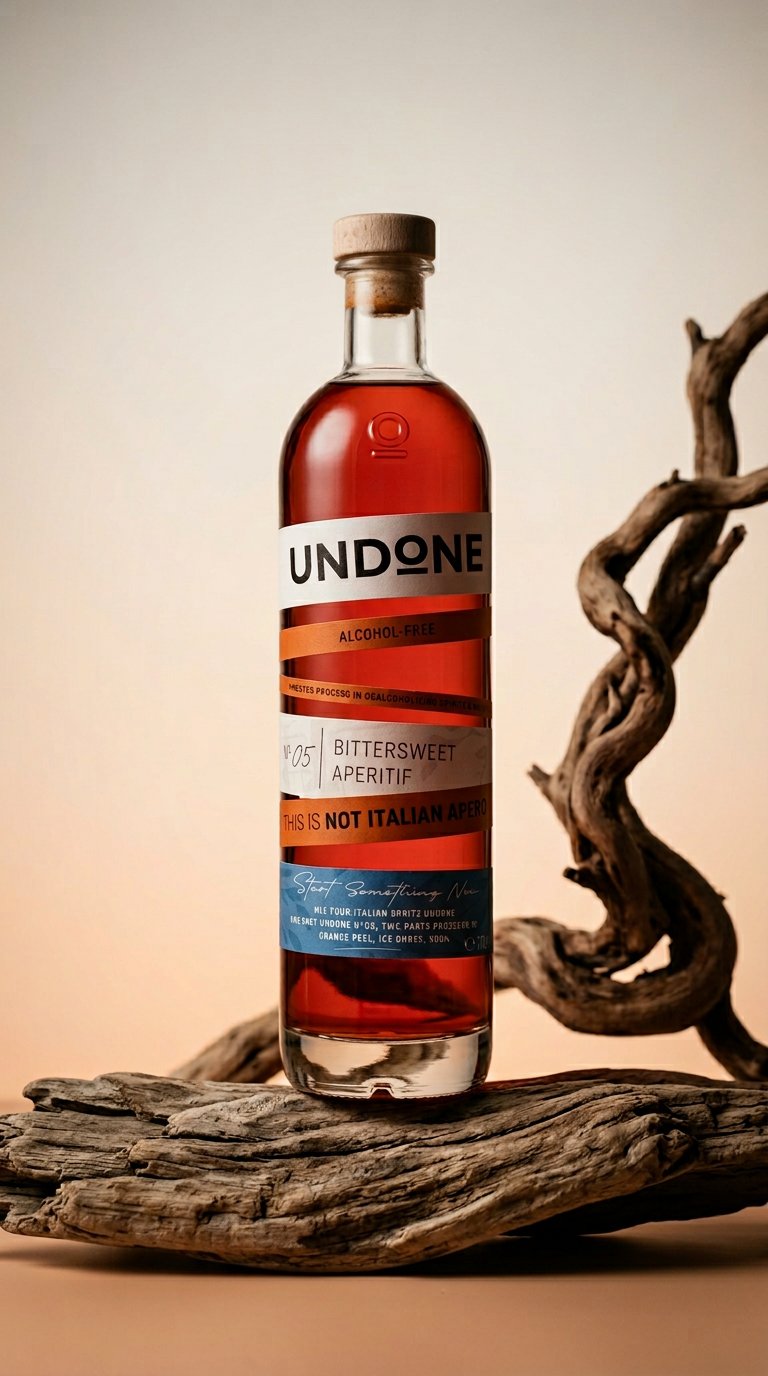 AI product shot of Undone No.5 Not Italian Apero alkoholfrei