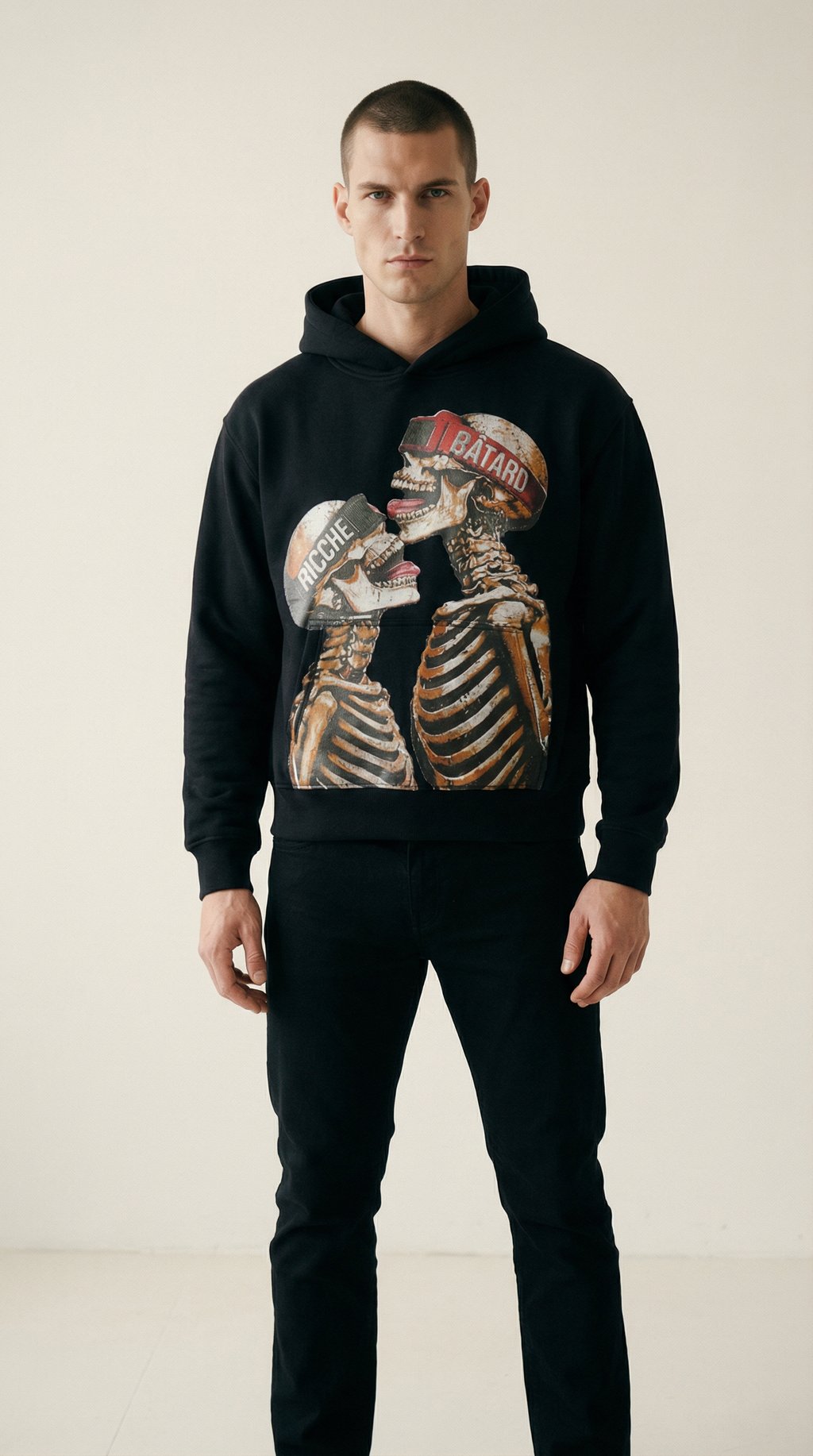 AI product shot of Amour Mortel Hoodie