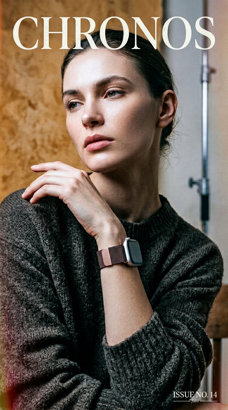 AI product shot of Milanese Loop Apple Watch Band - Bronze