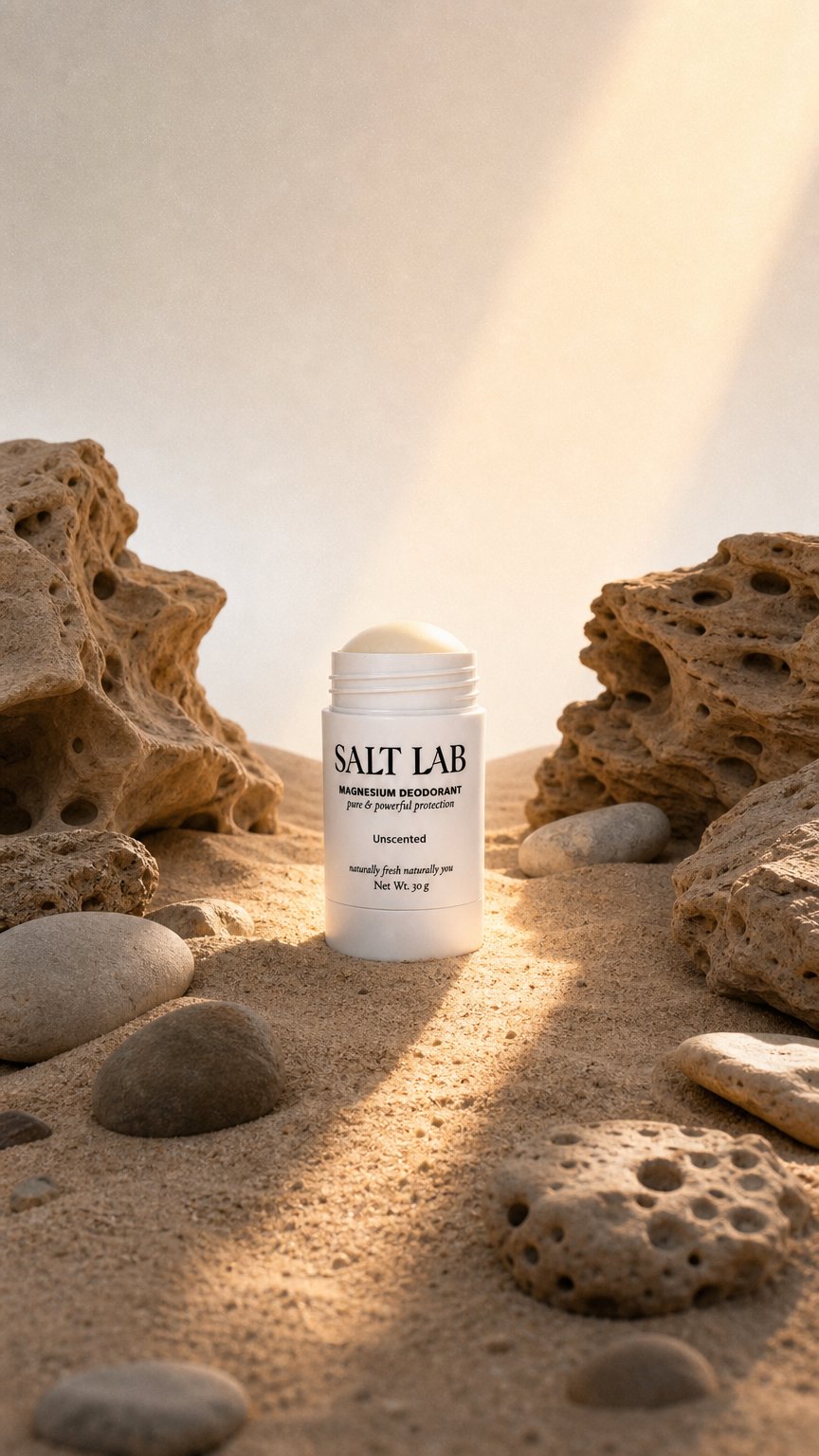 AI product shot of Magnesium Deodorant - Wholesale 30 Pack