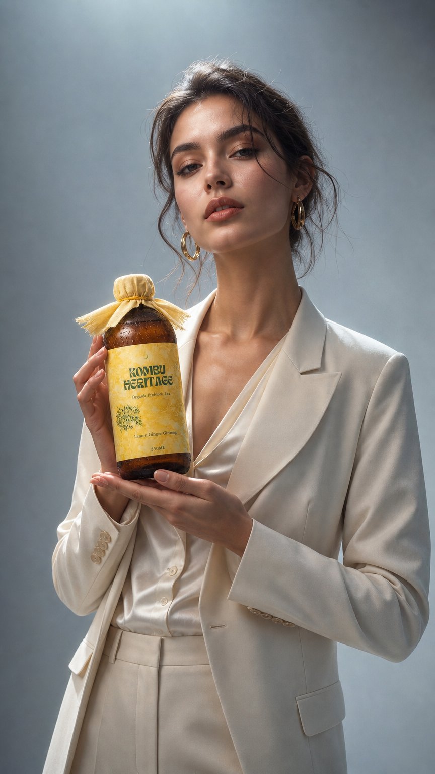 AI product shot of Lemon, Ginger & Ginseng