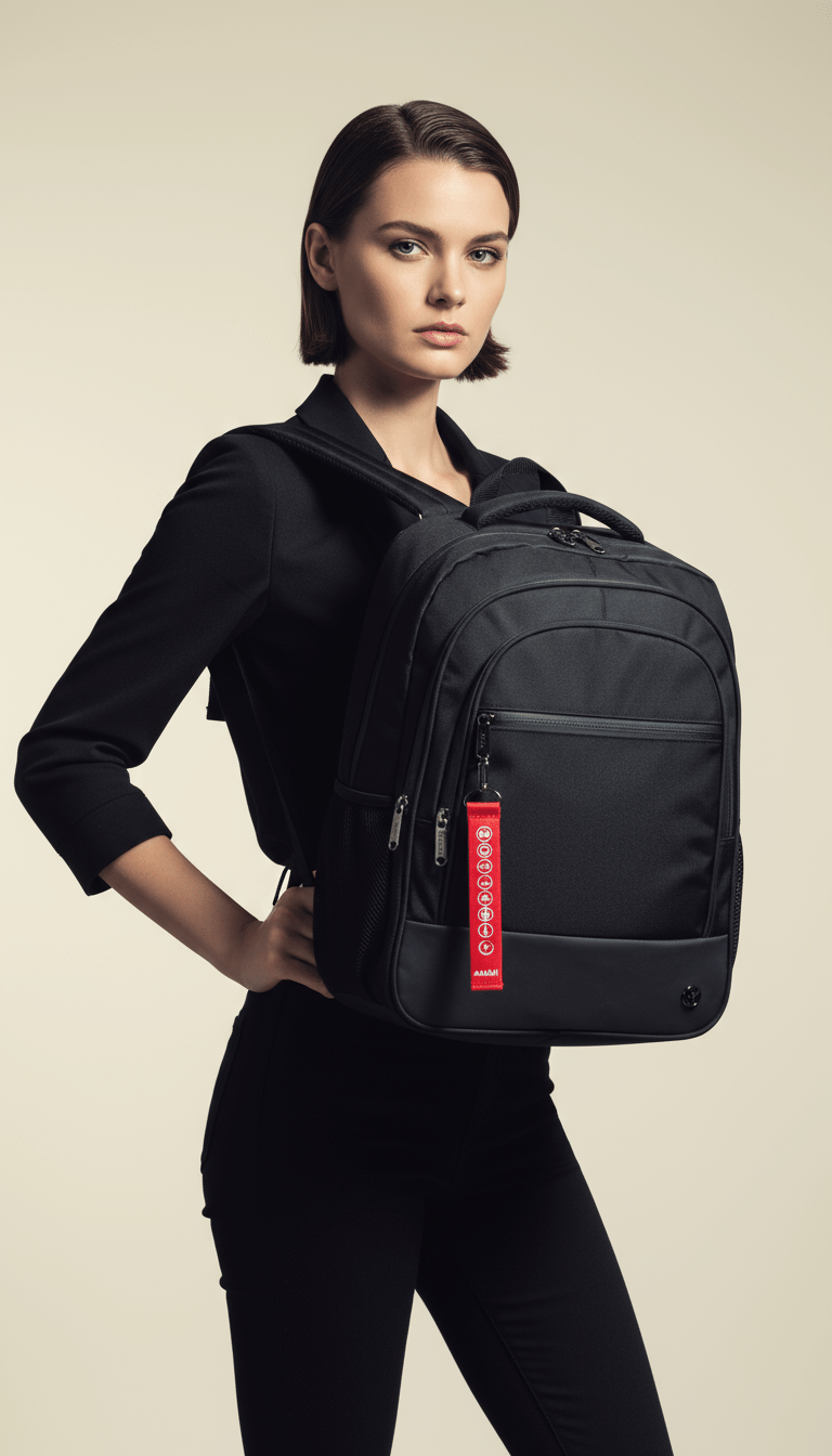 AI product shot of Pilot case underseat Business noire - Aérial