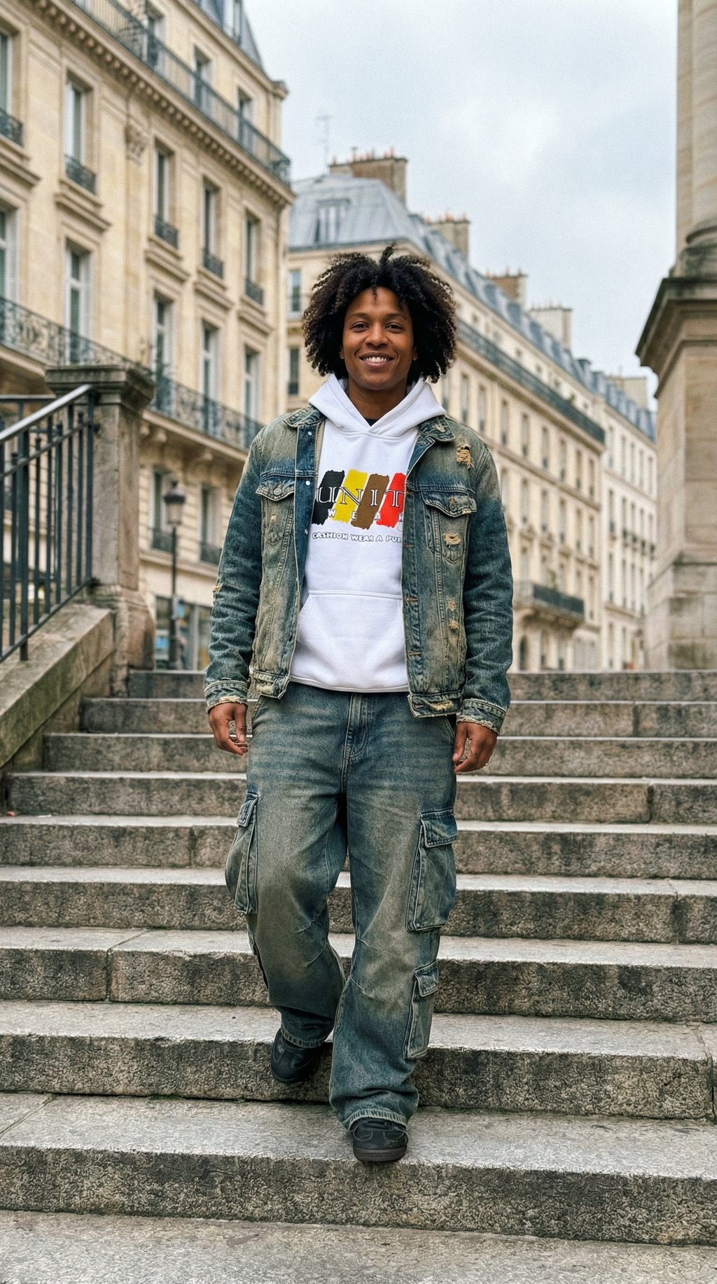 AI product shot of Unity Wear's New Swash Look Oversize Fleeced Hoodie