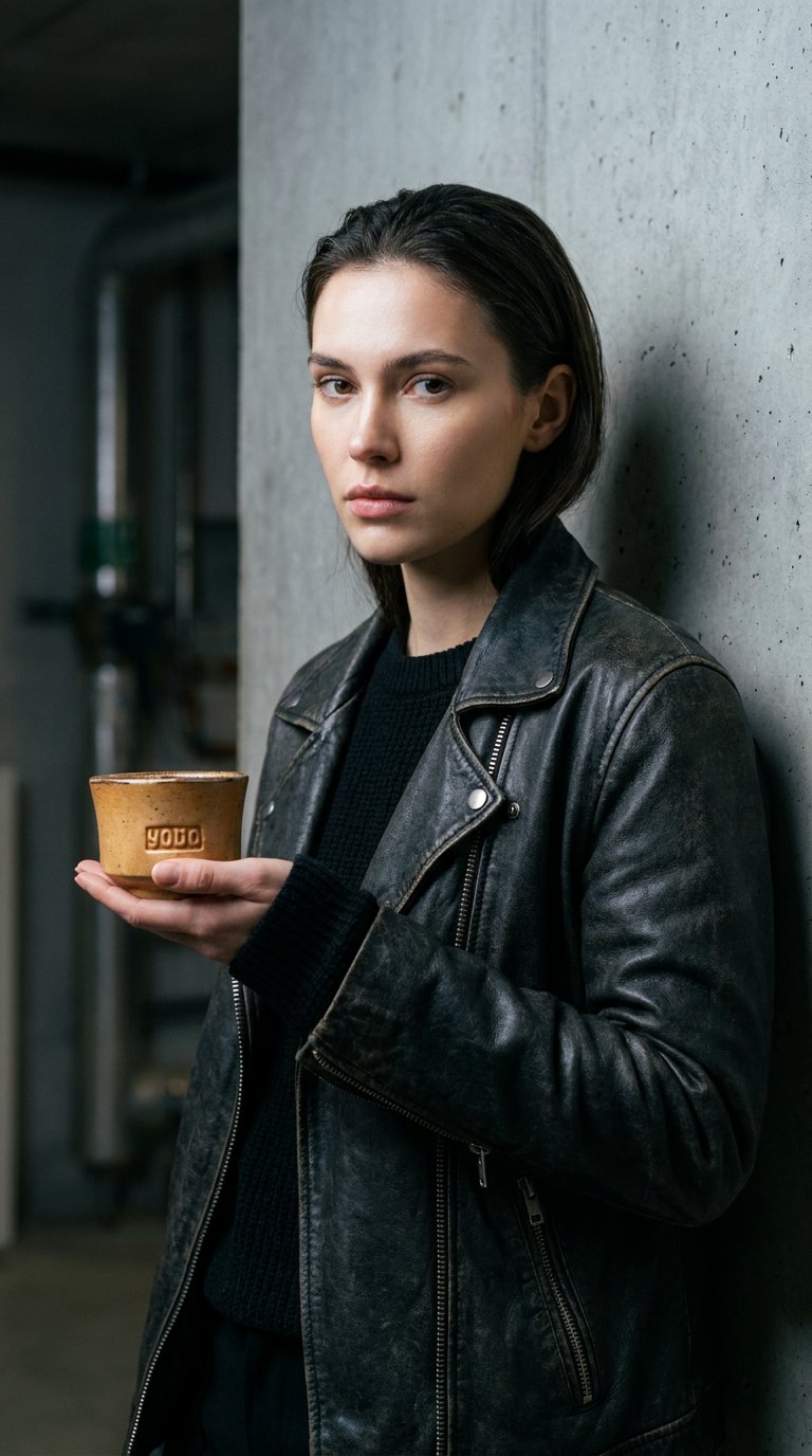 AI product shot of Wood Fired Cup No. 045