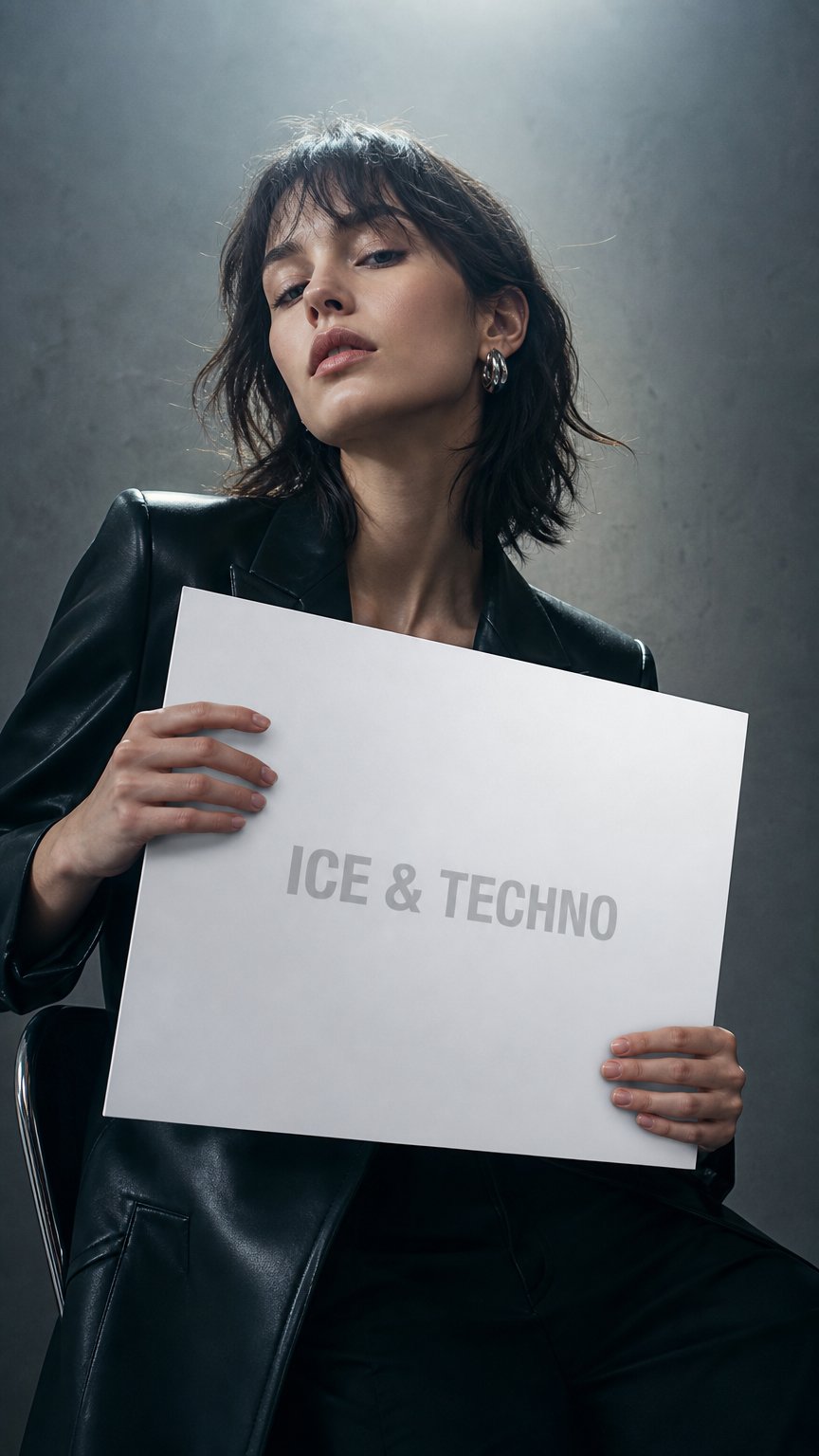 AI product shot of ICE & TECHNO
