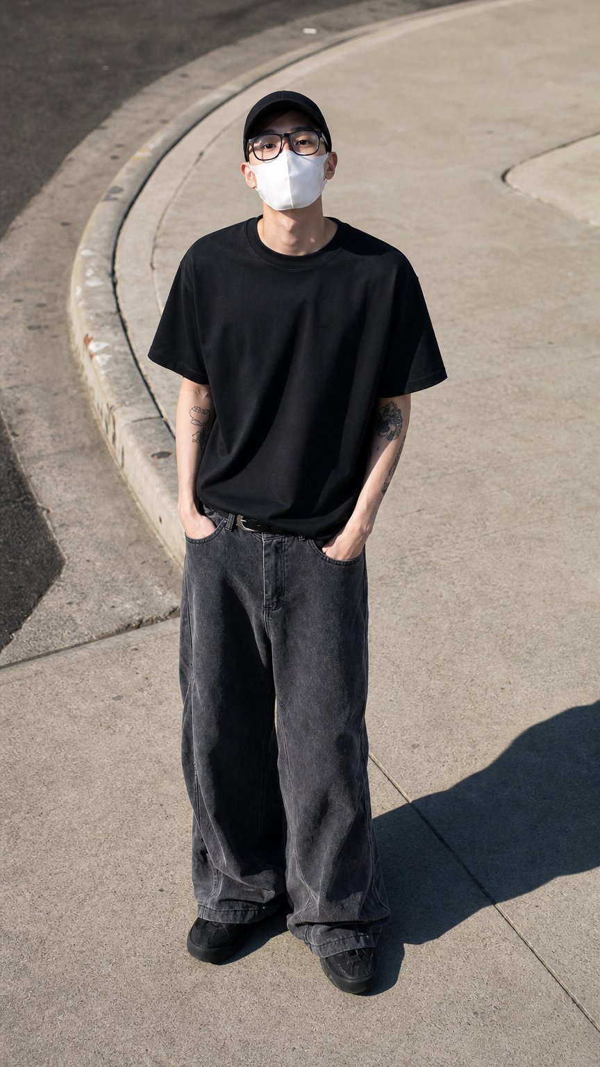 AI product shot of Archive 011 Wide-Cropped Boxy Tee