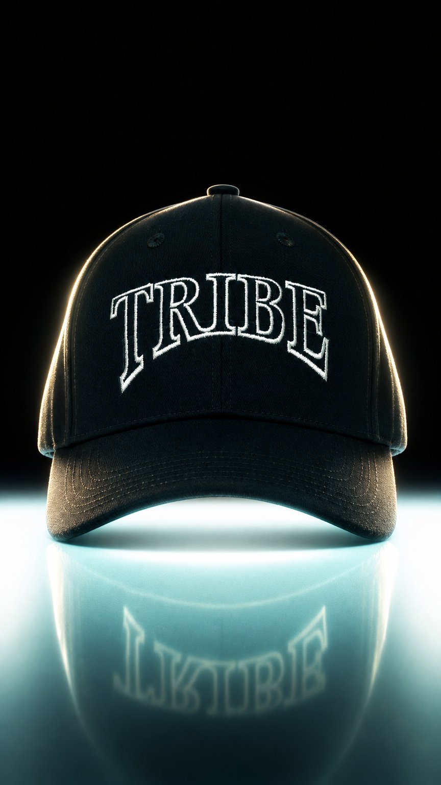 AI product shot of Tribe Basic Cap - Zwart