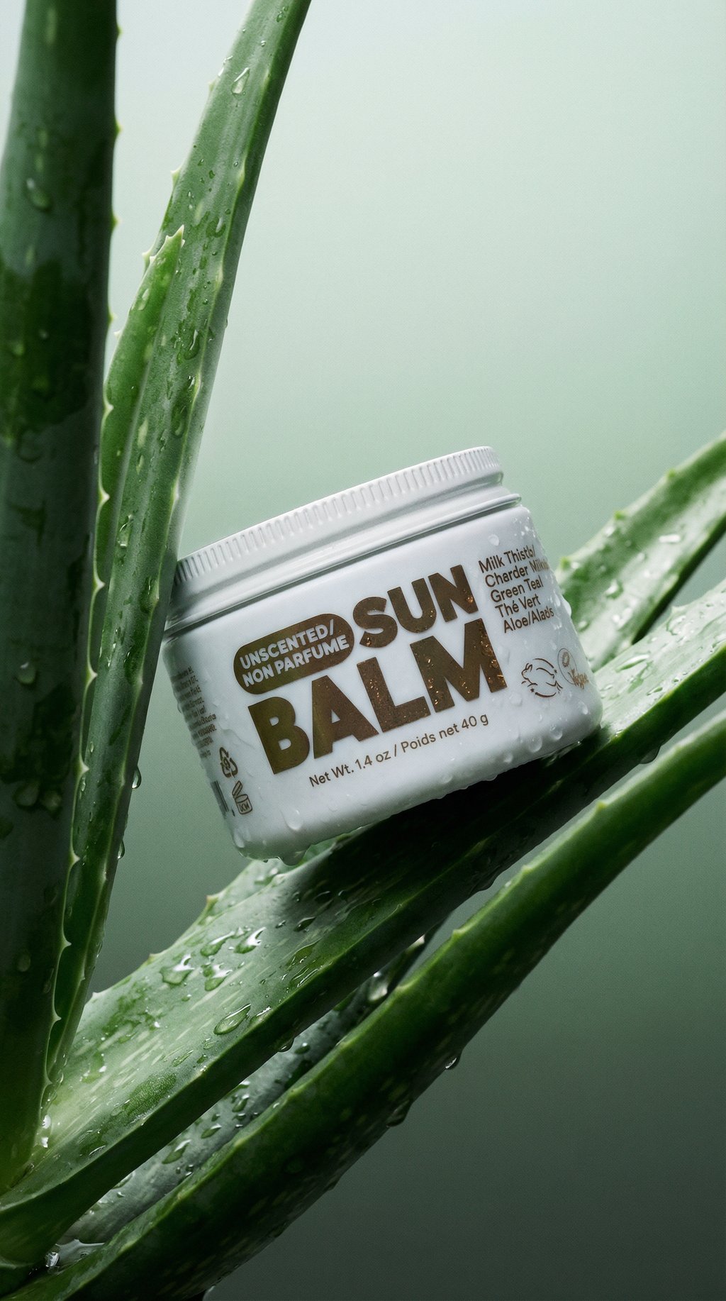 AI product shot of Sun Balm Jar