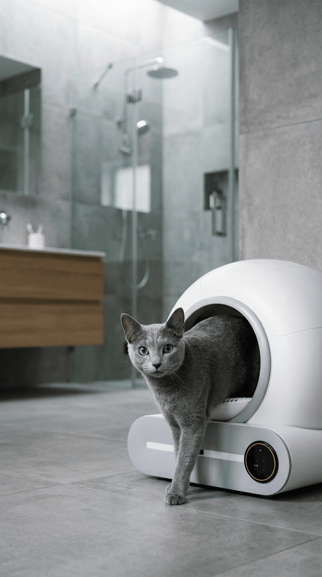 AI product shot of Automatic Litter Box Cat Toilet Smart Pooper Scooper