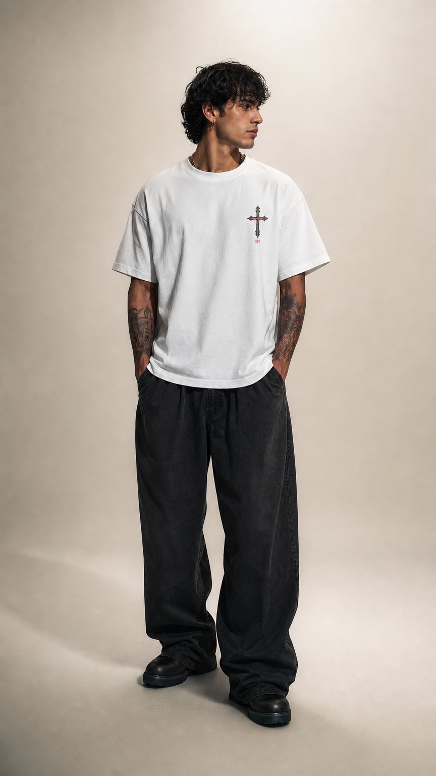 AI product shot of Blessed Relaxed T-Shirt