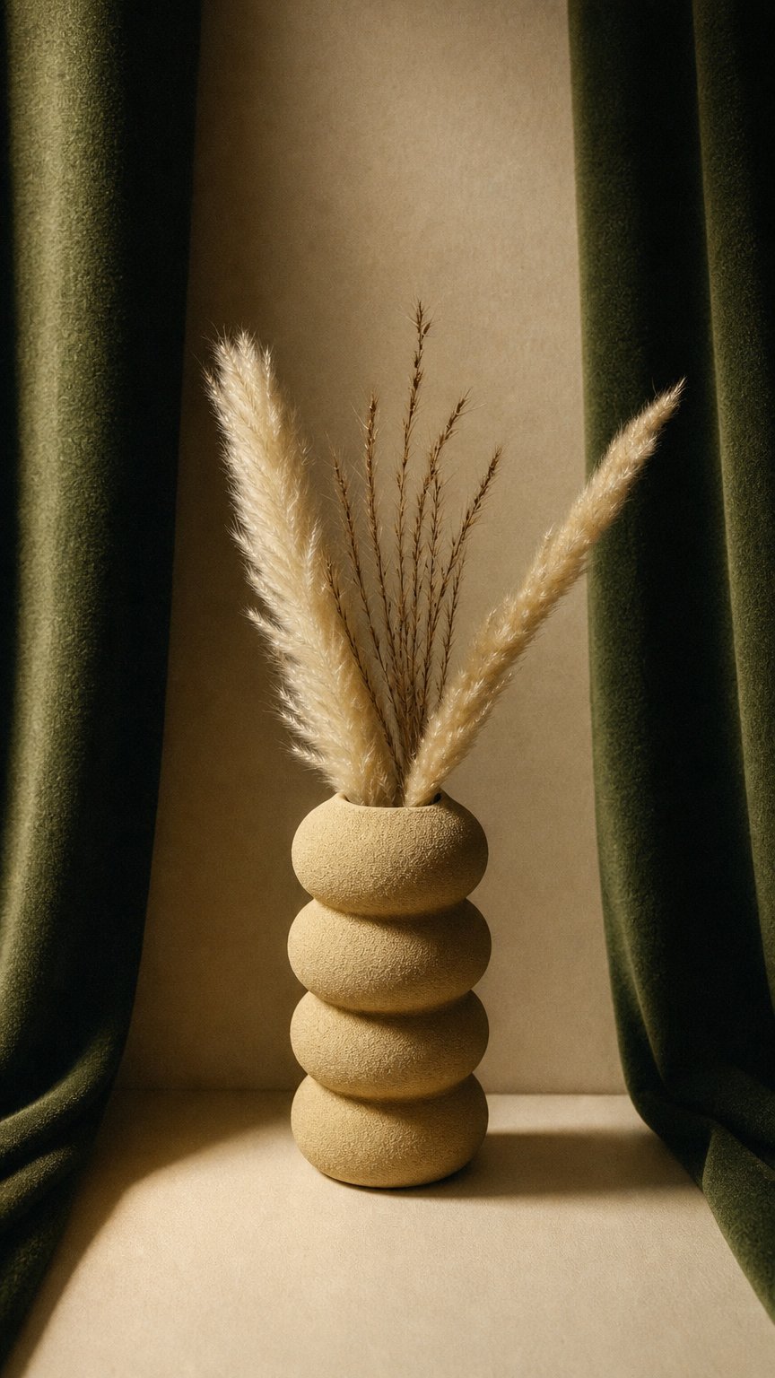 AI product shot of Noma Vase – Sandstone