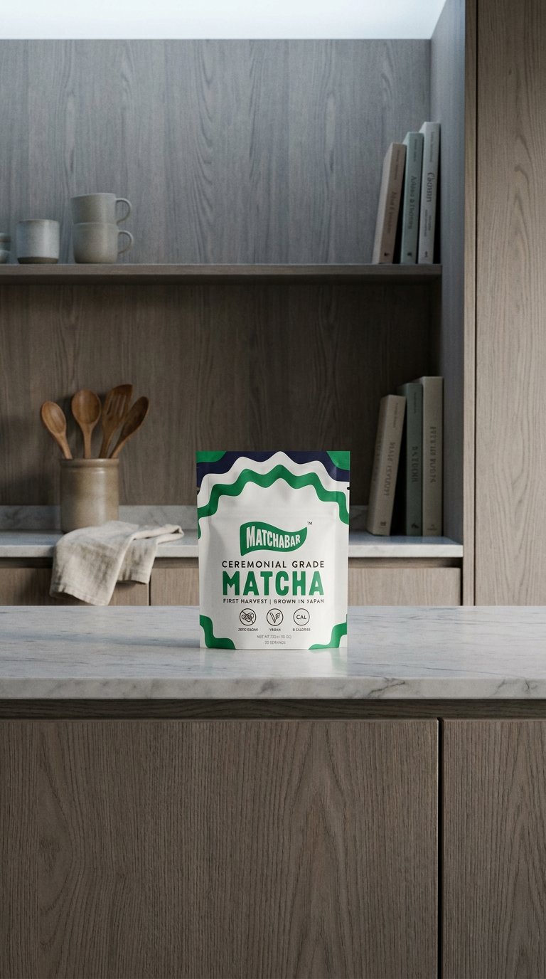 AI product shot of Ceremonial Grade Matcha Powder