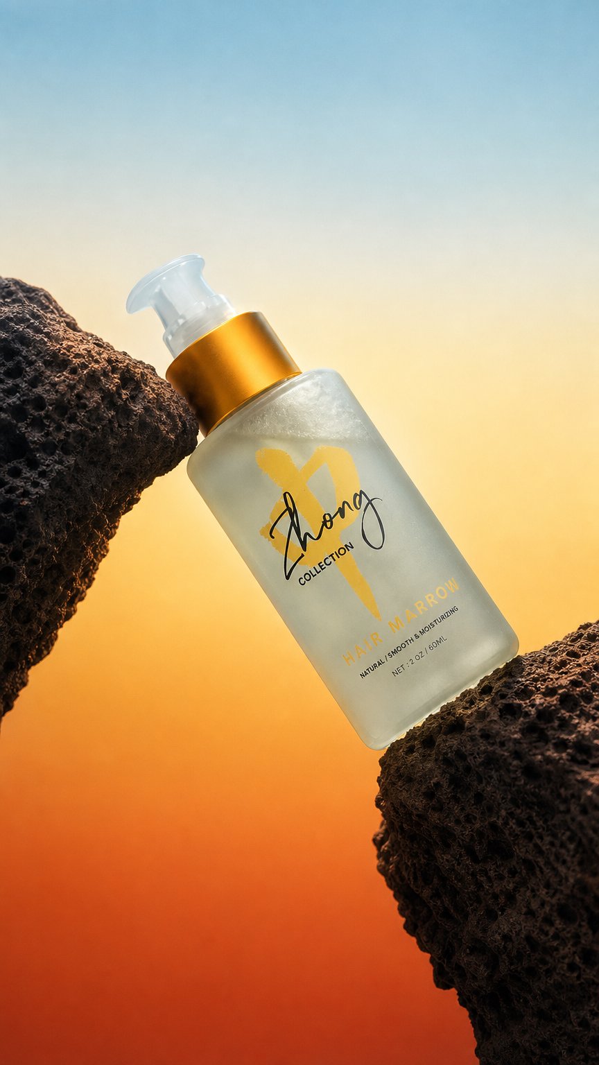 AI product shot of Zhong Collection Skincare