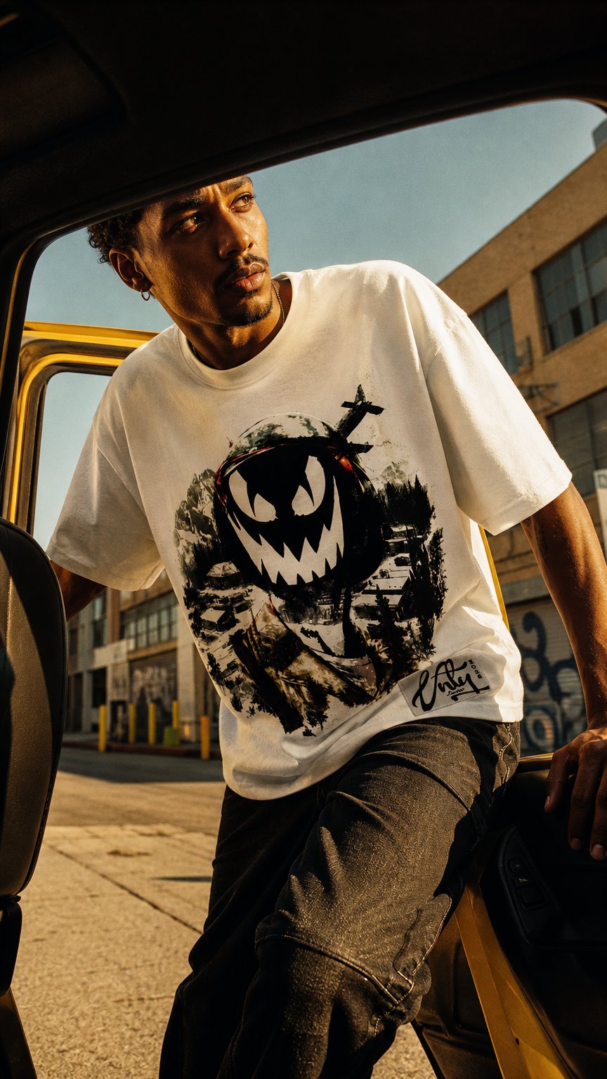 AI product shot of WARzone Tee