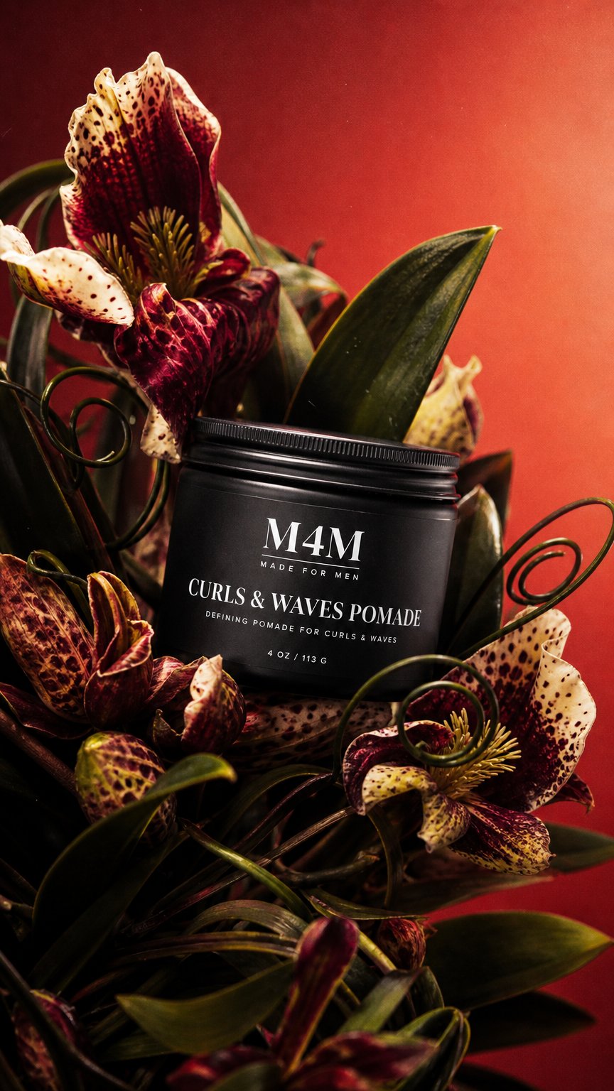 AI product shot of Curls & Waves Pomade