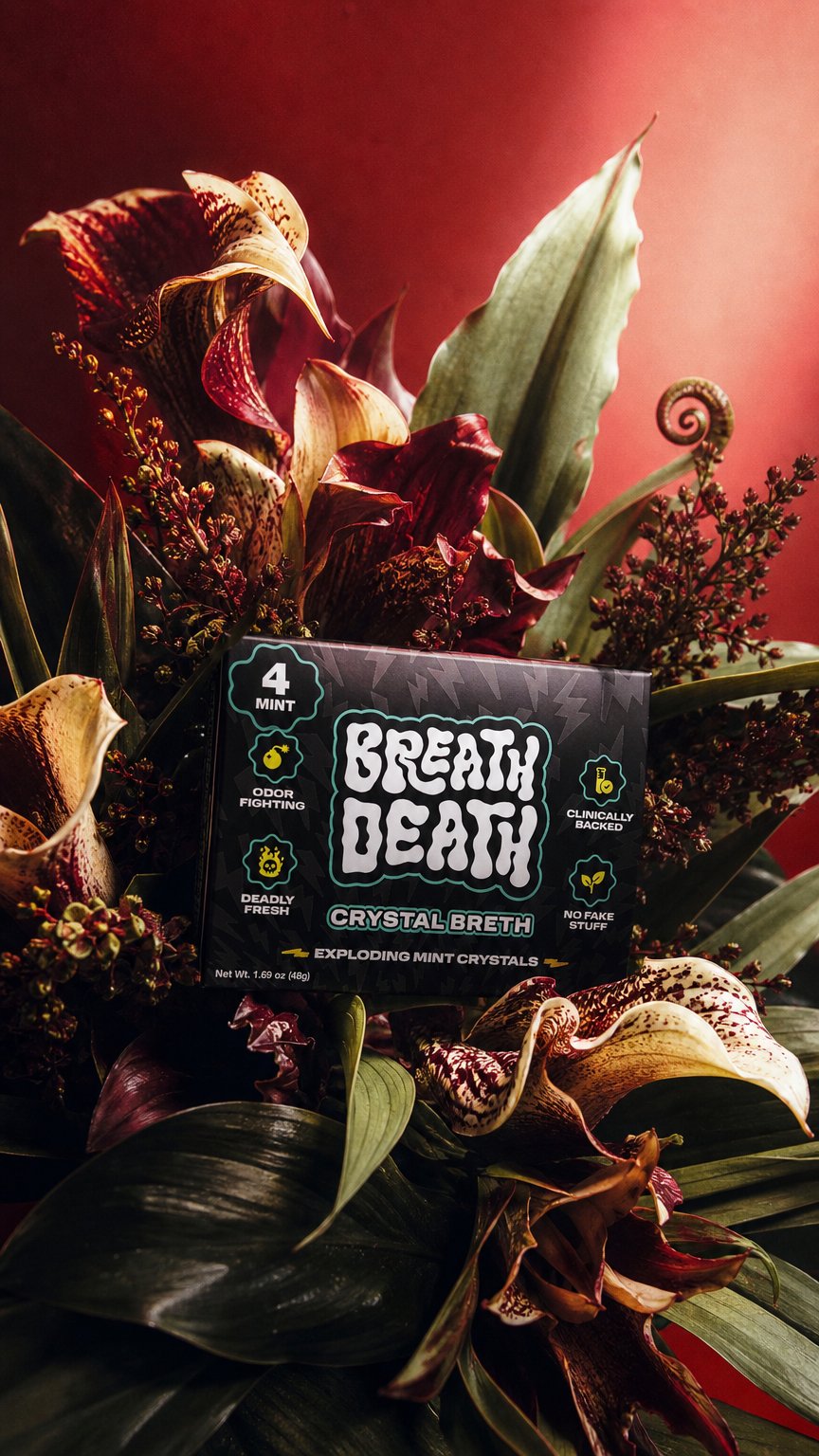 AI product shot of Exploding Mint Crystals - Peppermint